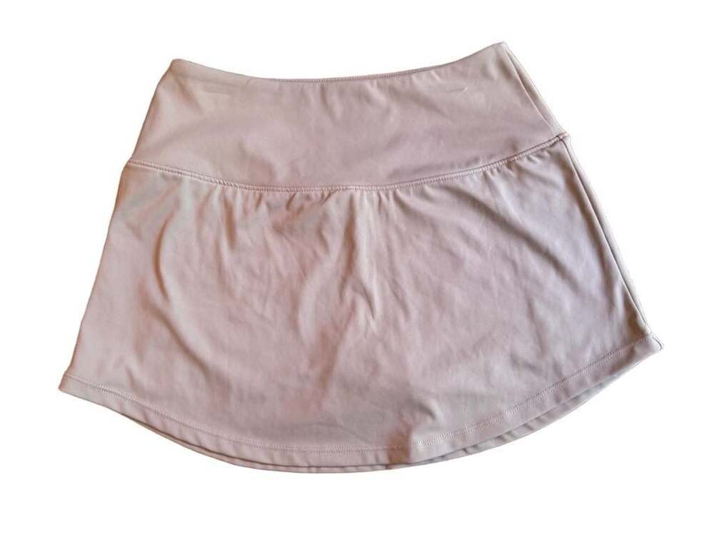 Santiny Women's Athletic Tennis Skort with Built-In Shorts Size XS Beige h1199